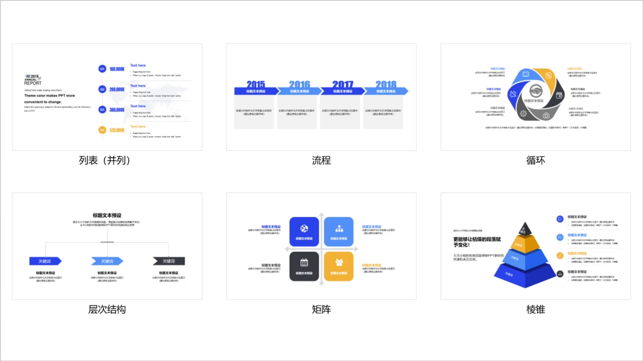 PPT 中常用的图示逻辑关系